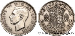 UNITED KINGDOM 1/2 Crown Georges VI 1943 