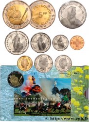 SCHWEIZ Série FDC 9 Monnaies 2001 