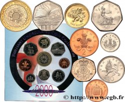 ROYAUME-UNI Série 9 monnaies 2000 Millenium 2000 Llantrisant