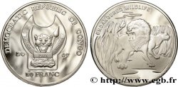 RÉPUBLIQUE DÉMOCRATIQUE DU CONGO 10 Franc(s) Proof Espèces en danger : lions 2007 