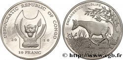 REPúBLICA DEMOCRáTICA DEL CONGO 10 Franc(s) Proof Espèces en danger : okapi 2010  FDC 