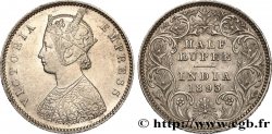BRITISH INDIA 1/2 Roupie Victoria 1893 Calcutta