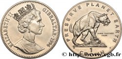 GIBRALTAR 1 Crown Tigre à dents de sabre 1994 Pobjoy Mint MS 