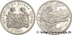 SIERRA LEONE 1 Dollar Proof crocodile 2005 