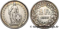 SUIZA 2 Francs Helvetia 1906 Berne