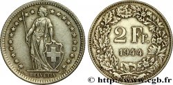 SUISSE 2 Francs Helvetia 1944 Berne