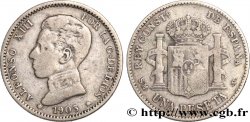 ESPAGNE 1 Peseta Alphonse XIII 4e type de buste 1903 Madrid