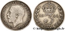 VEREINIGTEN KÖNIGREICH 3 Pence Georges V 1921 