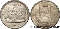 BÉLGICA 100 Francs armes au lion / portraits des quatre rois de Belgique, légende française 1950 