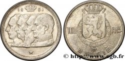 BELGIUM 100 Francs Quatre rois de Belgique, légende flamande 1951 