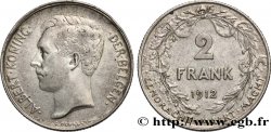 BÉLGICA 2 Frank (Francs) Albert Ier légende flamande 1912 