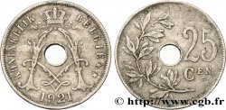 BELGIEN 25 Centiemen (Centimes) 1921 