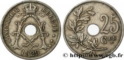 BELGIUM 25 Centiemen (Centimes) 1929 
