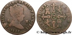 ESPAGNE 8 Maravedis Isabelle II 1838 Ségovie