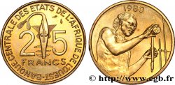 WESTAFRIKANISCHE LÄNDER 25 Francs BCEAO masque / chimiste 1980 Paris