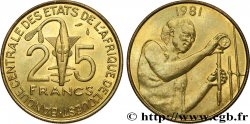 ESTADOS DE ÁFRICA DEL OESTE 25 Francs BCEAO 1981 Paris