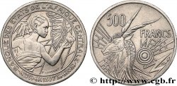CENTRAL AFRICAN STATES 500 Francs femme / antilope lettre ‘D’ Gabon 1976 Paris