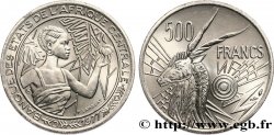STATI DI L  AFRICA CENTRALE 500 Francs femme / antilope lettre ‘D’ Gabon 1976 Paris