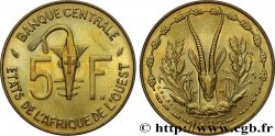 STATI DI L  AFRICA DE L  OVEST 5 Francs BCEAO masque / antilope 1982 Paris