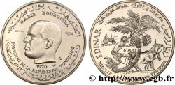 TUNISIE Essai de 1 Dinar Habib Bourguiba type FAO 1970 Paris FDC70 