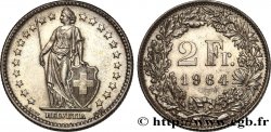 SWITZERLAND 2 Francs Helvetia 1964 Berne
