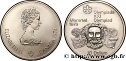 CANADA 10 Dollars JO Montréal 1976 tête de Zeus 1974 