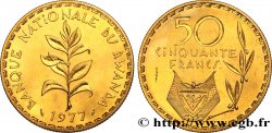 RUANDA Essai de 50 Francs emblème 1977 Paris