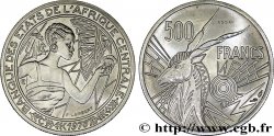 ÉTATS DE L AFRIQUE CENTRALE Essai de 500 Francs femme / antilope lettre ‘C’ Congo 1976 Paris