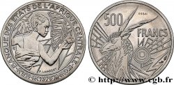 STATI DI L  AFRICA CENTRALE Essai de 500 Francs femme / antilope lettre ‘B’ République Centrafricaine 1976 Paris