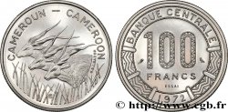 CAMERUN Essai de 100 Francs légende bilingue, type Banque Centrale, antilopes 1972 Paris