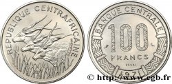 ZENTRALAFRIKANISCHE REPUBLIK Essai de 100 Francs antilopes 1971 Paris