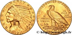 UNITED STATES OF AMERICA 5 Dollars  Indian Head  1911 Philadelphie