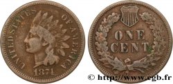 ÉTATS-UNIS D&nbsp;AMÉRIQUE 1 Cent tête d’indien, 3e type 1874 Philadelphie