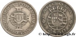 ANGOLA 2 1/2 Escudos emblème du Portugal 1953 