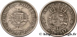 ANGOLA 2 1/2 Escudos emblème du Portugal 1967 