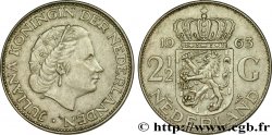 NETHERLANDS 2 1/2 Gulden Juliana 1963 Utrecht