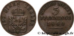 GERMANIA - PRUSSIA 3 Pfenninge Royaume de Prusse écu à l’aigle 1860 Berlin