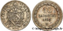 VATICANO Y ESTADOS PONTIFICIOS 10 Baiocchi Pie IX 1858  Rome