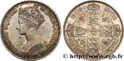 GREAT BRITAIN - VICTORIA 1 Florin style gothique 1858 Londres