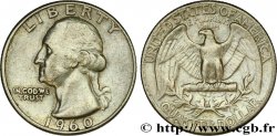 ÉTATS-UNIS D AMÉRIQUE 1/4 Dollar Georges Washington 1960 Philadelphie