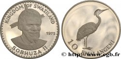 SWAZILAND 10 Emalangeni Proof héron 1975 