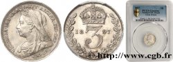 GRAN BRETAGNA - VICTORIA 3 Pence Victoria buste du jubilé 1897 