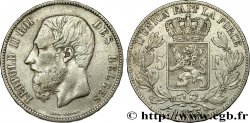 BELGIUM 5 Francs Léopold II 1873 