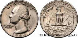 ÉTATS-UNIS D&nbsp;AMÉRIQUE 1/4 Dollar Georges Washington 1966 Philadelphie SUP 
