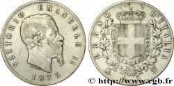 ITALIE 5 Lire Victor Emmanuel II 1875 Milan TB+ 