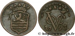 INDIAS NEERLANDESAS 1 Duit armes de la Zélande VOC 1793  BC+ 