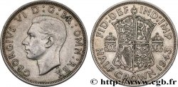 UNITED KINGDOM 1/2 Crown Georges VI 1943 
