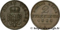 GERMANIA - PRUSSIA 2 Pfenninge 1865 Berlin