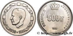 BELGIEN 500 Francs légende française 60e anniversaire du roi Baudouin 1990 Bruxelles