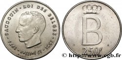 BÉLGICA 250 Francs jubilé d’argent du roi Baudouin légende française 1976 Bruxelles